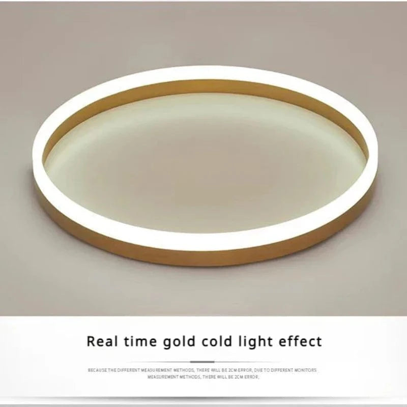 Plafonnier circulaire Alec nordique pour salon salle à manger chambre - Lampe de plafond LED Lampa Sufitowa | Marco Lucetti Doré 50 H6CM-50W / Lumière froide