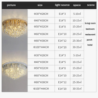 Plafonnier circulaire de luxe en cristal contemporain