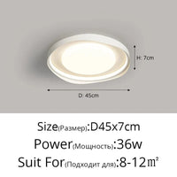 Plafonnier circulaire moderne en fer pour éclairage intérieur - Élégance lumineuse | Marco Lucetti A 45cm / Luminosité variable