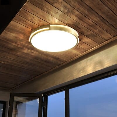 Plafonnier circulaire moderne en métal doré Royss | Marco Lucetti