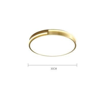 Plafonnier circulaire moderne en métal doré Royss | Marco Lucetti D30 cm / Chaude