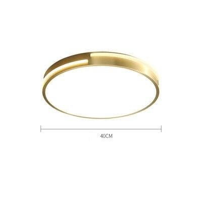 Plafonnier circulaire moderne en métal doré Royss | Marco Lucetti D40 cm / Chaude