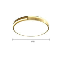 Plafonnier circulaire moderne en métal doré Royss | Marco Lucetti D40 cm / Chaude