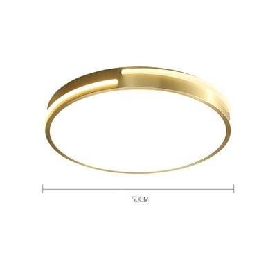 Plafonnier circulaire moderne en métal doré Royss | Marco Lucetti D50 cm / Froide