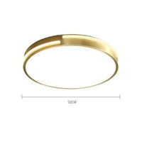 Plafonnier circulaire moderne en métal doré Royss | Marco Lucetti D50 cm / Froide