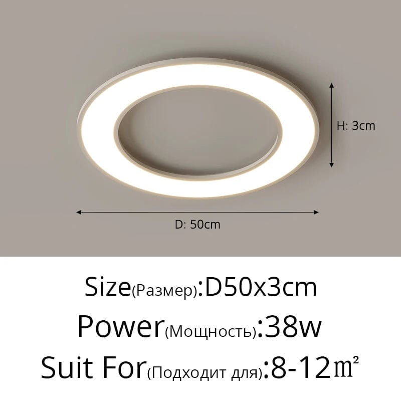 Plafonnier Circulaire Ultra-mince à LEDs Pour un Éclairage Moderne et Chic de la Maison | Marco Lucetti