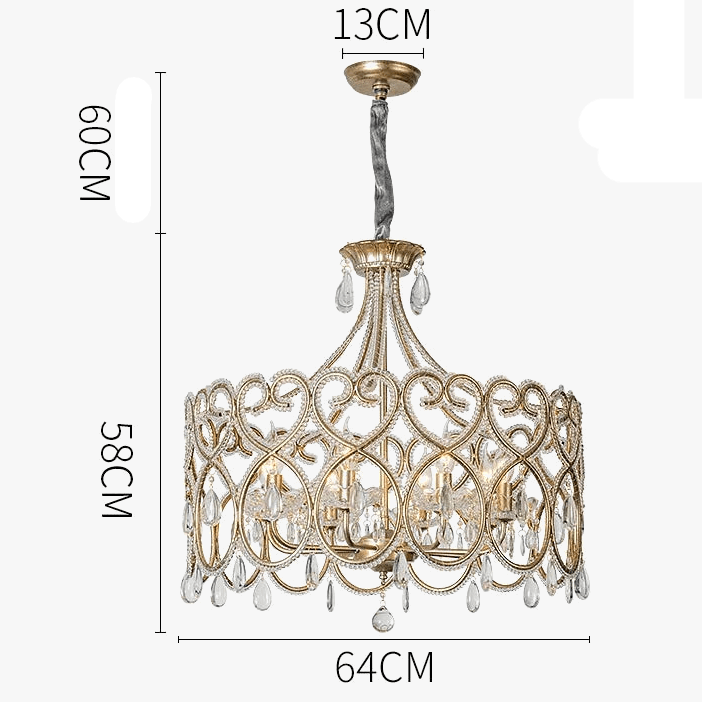Plafonnier cœur en cristal français | Marco Lucetti