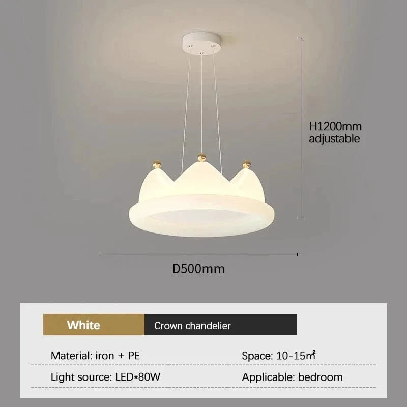 Plafonnier Couronne Créative pour Chambre à Coucher | Marco Lucetti Lustre blanc / Télécommande