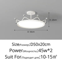 Plafonnier Couronne pour Chambre d'Enfant Princesse - Protection des Yeux | Marco Lucetti