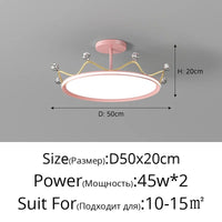 Plafonnier Couronne pour Chambre d'Enfant Princesse - Protection des Yeux | Marco Lucetti