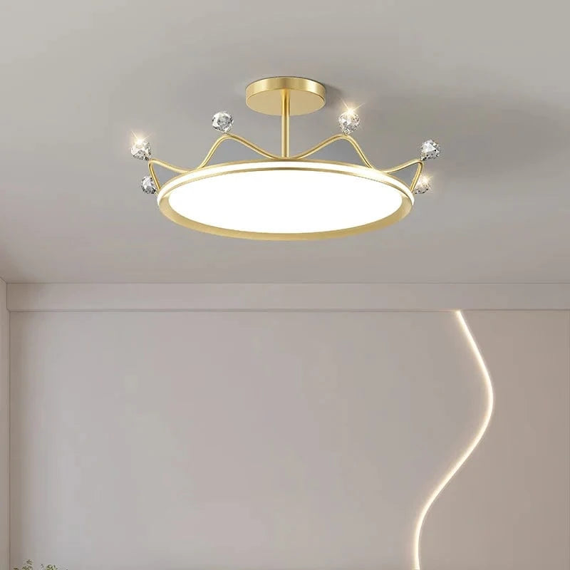 Plafonnier Couronne pour Chambre d'Enfant Princesse - Protection des Yeux | Marco Lucetti