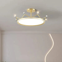 Plafonnier Couronne pour Chambre d'Enfant Princesse - Protection des Yeux | Marco Lucetti