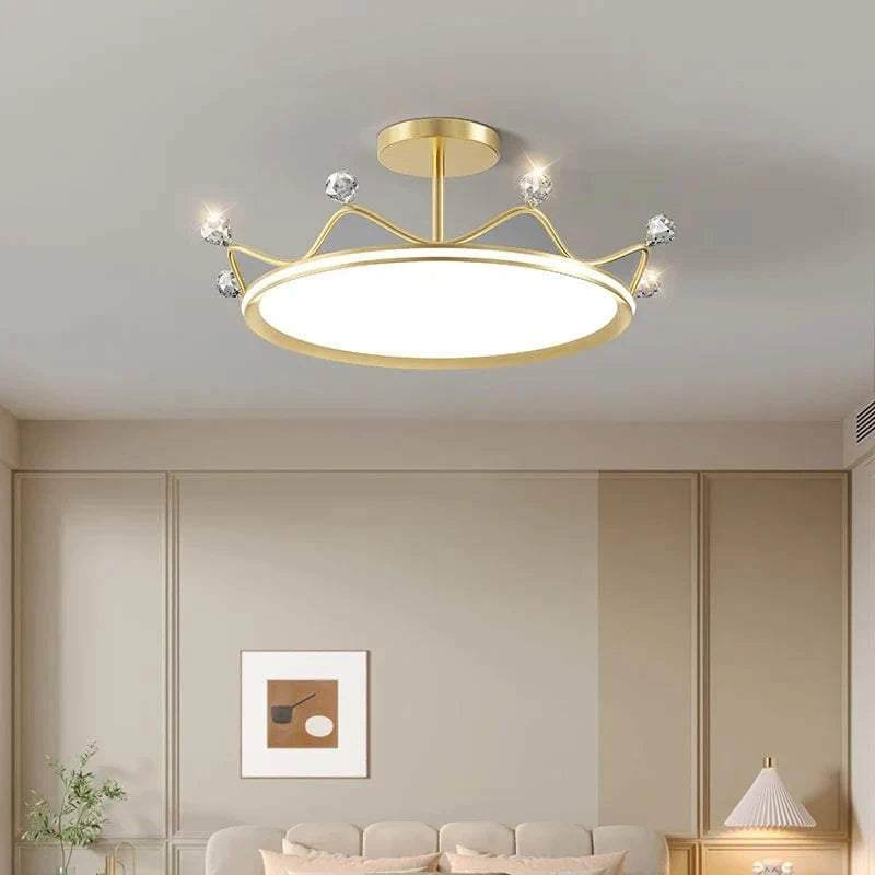 Plafonnier Couronne pour Chambre d'Enfant Princesse - Protection des Yeux | Marco Lucetti