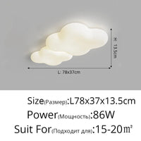 Plafonnier créatif en forme de nuage avec lumière LED - Éclairage d'ambiance moderne | Marco Lucetti
