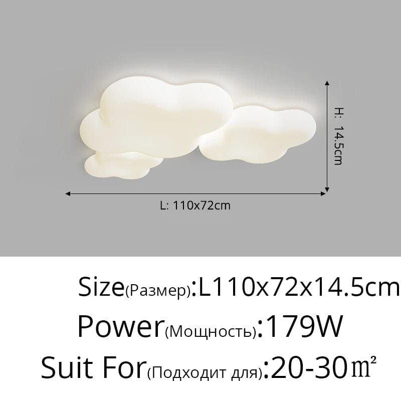 Plafonnier créatif en forme de nuage avec lumière LED - Éclairage d'ambiance moderne | Marco Lucetti
