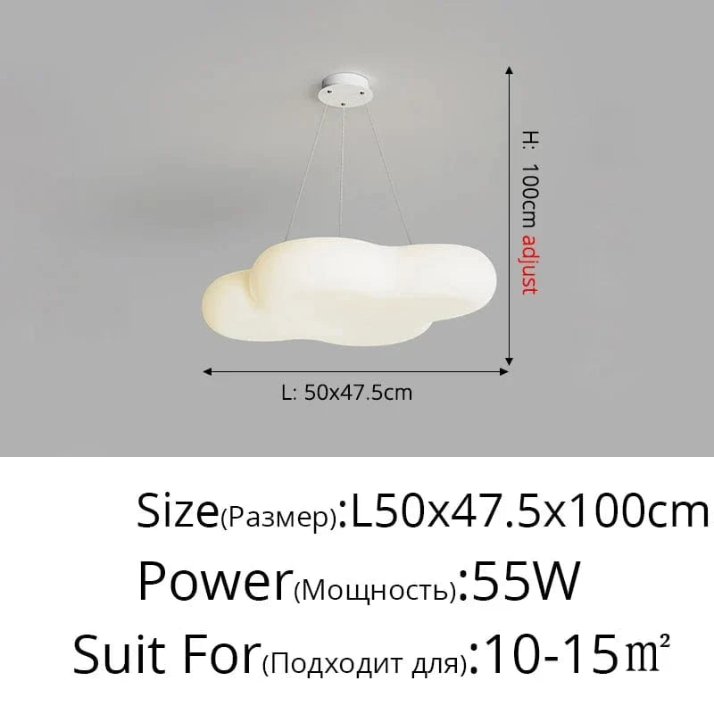 Plafonnier créatif en forme de nuage avec lumière LED - Éclairage d'ambiance moderne | Marco Lucetti D L50cm / 3 couleurs Pas de télécommande