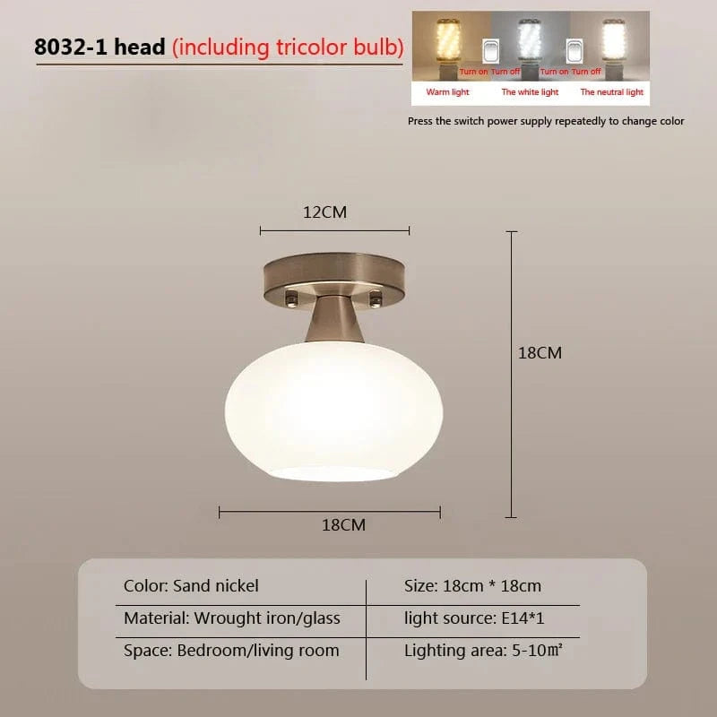 Plafonnier Créatif en Verre Rond | Marco Lucetti A / Blanc chaud