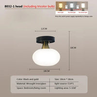 Plafonnier Créatif en Verre Rond | Marco Lucetti B / Blanc chaud