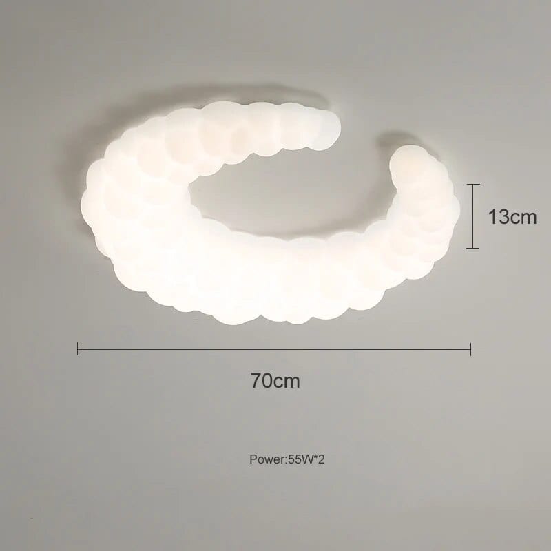 Plafonnier crème chic pour chambre. | Marco Lucetti Plafond de 70 cm