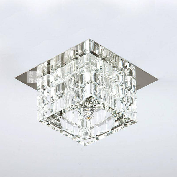 Plafonnier Cristal Cubique Chromé | Marco Lucetti