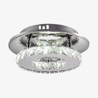 Plafonnier LED Cristal - Élégance Chromée