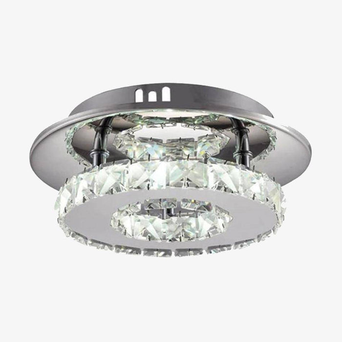 Plafonnier LED Cristal - Élégance Chromée