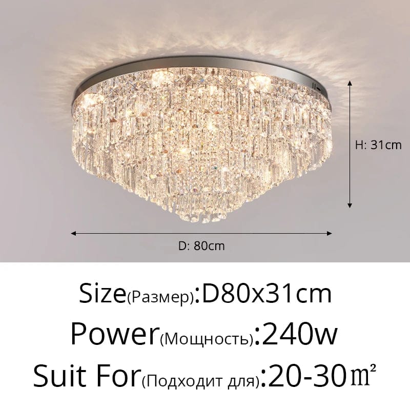 Plafonnier cristal LED pour salon | Marco Lucetti