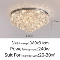 Plafonnier cristal LED pour salon | Marco Lucetti