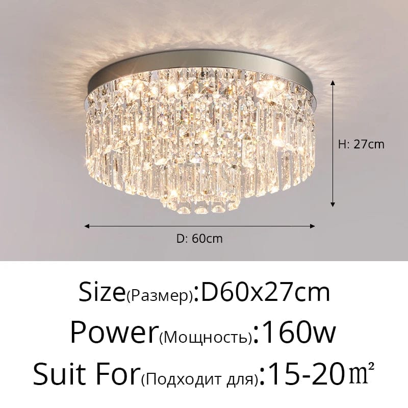 Plafonnier cristal LED pour salon | Marco Lucetti