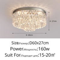 Plafonnier cristal LED pour salon | Marco Lucetti