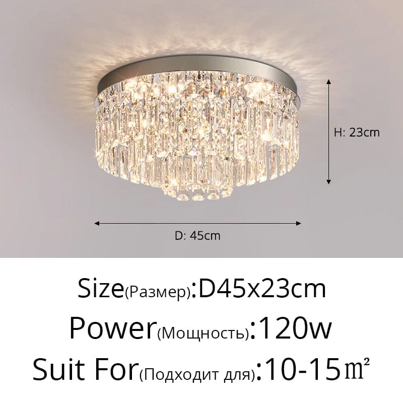 Plafonnier cristal LED pour salon | Marco Lucetti