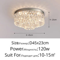 Plafonnier cristal LED pour salon | Marco Lucetti