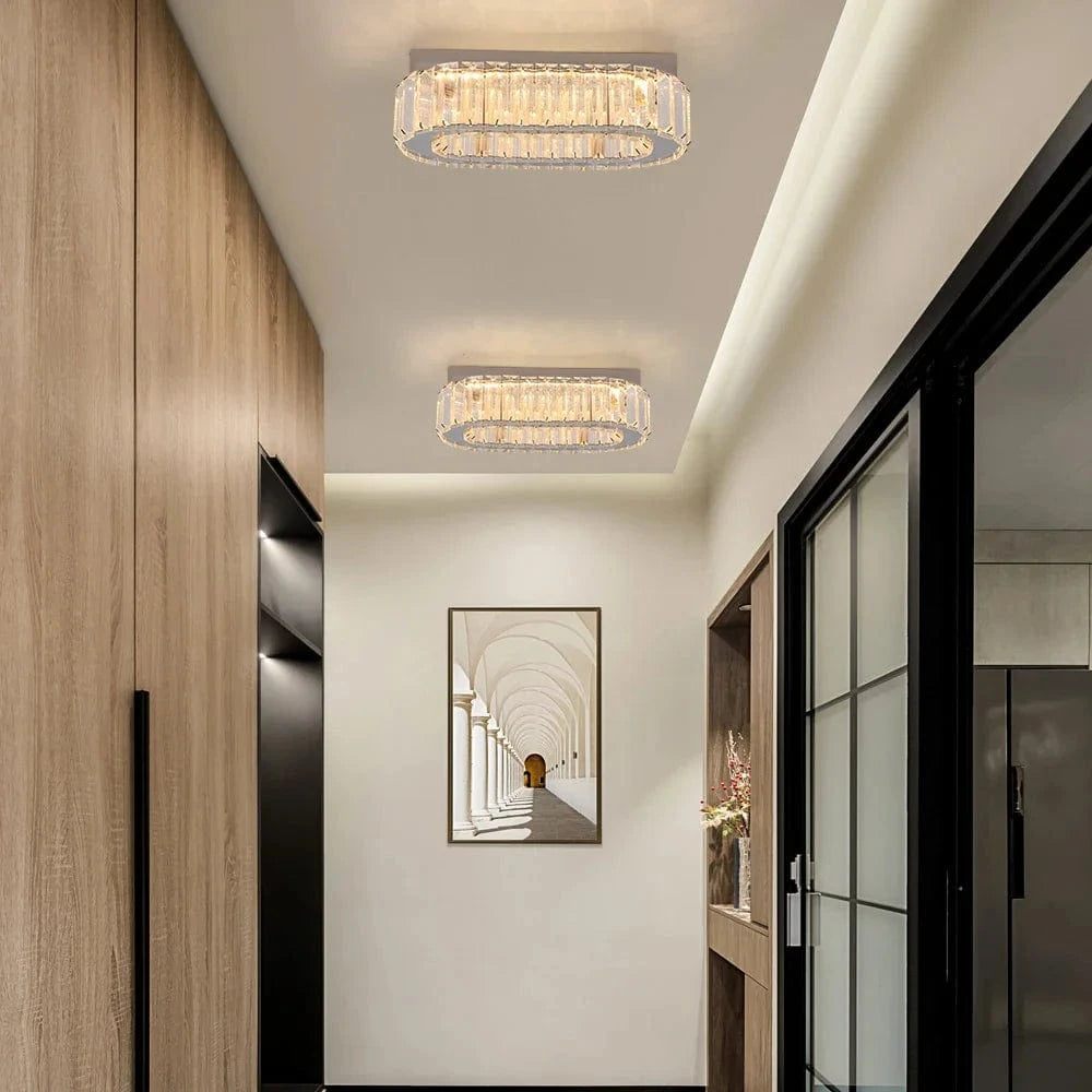 Plafonnier Cristal Ovale Design | Marco Lucetti 2 pièces / Changeable