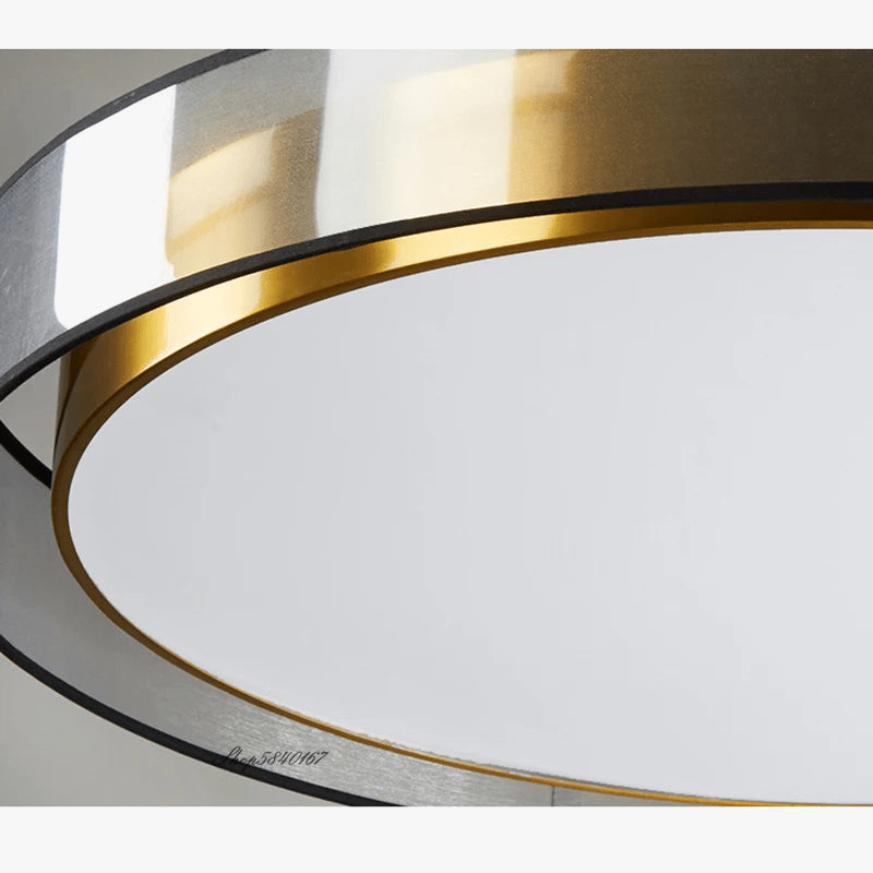 Plafonnier Cuivre Moderne Abat-Jour en Maille Double - Éclairage LED pour Salon Loft Chambre | Marco Lucetti