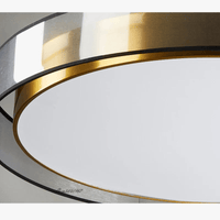 Plafonnier Cuivre Moderne Abat-Jour en Maille Double - Éclairage LED pour Salon Loft Chambre | Marco Lucetti