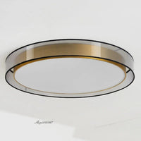 Plafonnier Cuivre Moderne Abat-Jour en Maille Double - Éclairage LED pour Salon Loft Chambre | Marco Lucetti