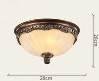 Plafonnier d'ambiance rétro européenne "Vintage Glow" | Marco Lucetti Le diamètre de 28 cm