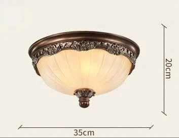 Plafonnier d'ambiance rétro européenne "Vintage Glow" | Marco Lucetti Le diamètre de 35 cm