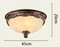 Plafonnier d'ambiance rétro européenne "Vintage Glow" | Marco Lucetti Le diamètre de 45 cm