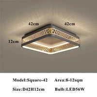 Plafonnier d'anneau moderne pour salon, salle d'étude et chambre - Éclairage intérieur ajustable | Marco Lucetti Carré D42cm / Lumière neutre 4000K