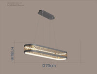 Plafonnier d'anneau moderne pour salon, salle d'étude et chambre - Éclairage intérieur ajustable | Marco Lucetti Ovale D70 cm / Lumière neutre 4000K