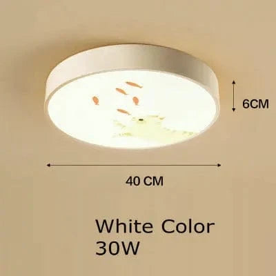 Plafonnier de chambre d'enfants « Cartoon Glow » avec télécommande et appliques acryliques LED | Marco Lucetti Diamètre 40CM 30W 2 / 3 Température de couleur