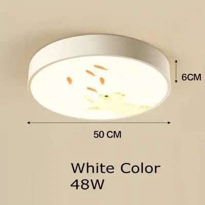 Plafonnier de chambre d'enfants « Cartoon Glow » avec télécommande et appliques acryliques LED | Marco Lucetti Diamètre 50CM 48W 2 / 3 Température de couleur