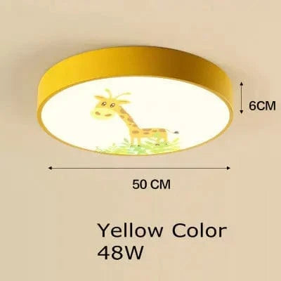 Plafonnier de chambre d'enfants « Cartoon Glow » avec télécommande et appliques acryliques LED | Marco Lucetti Diamètre 50CM 48W / 3 Température de couleur