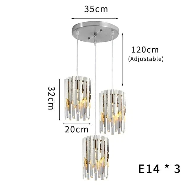Plafonnier de luxe en cristal 20cm - Lumière ronde Or Chrome LED pour décoration intérieure | Marco Lucetti 3 socles ronds argentés