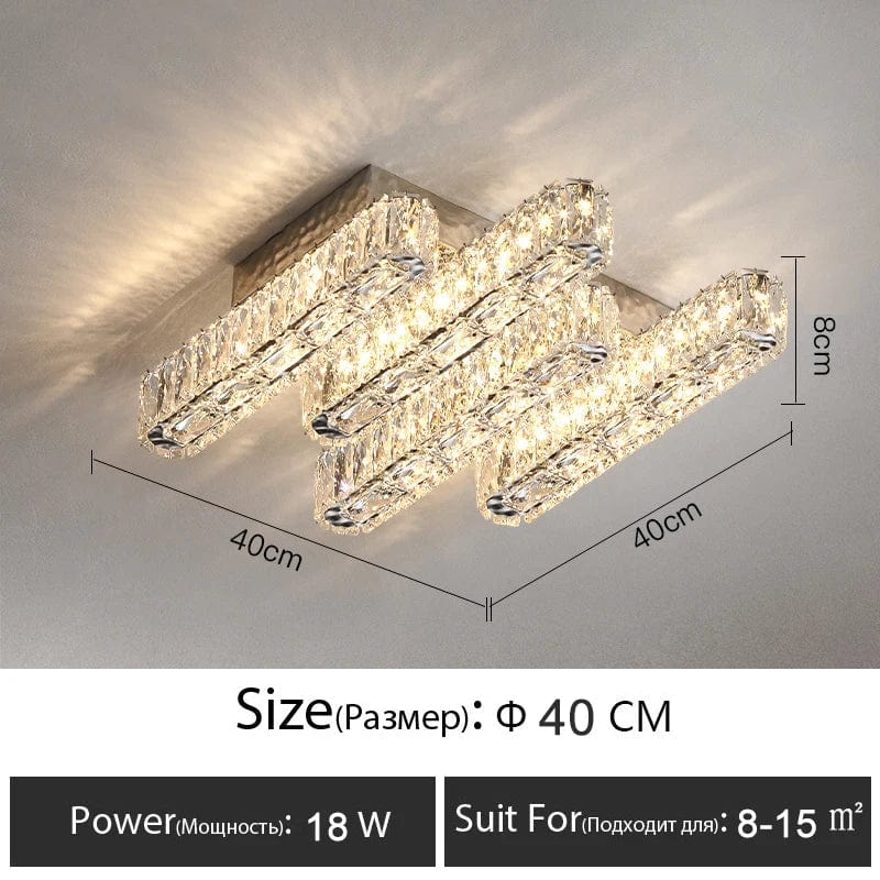 Plafonnier de luxe en cristal contemporain | Marco Lucetti