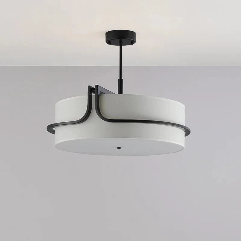 Plafonnier de luxe en cuivre avec abat-jour en tissu | Marco Lucetti 530 Fer