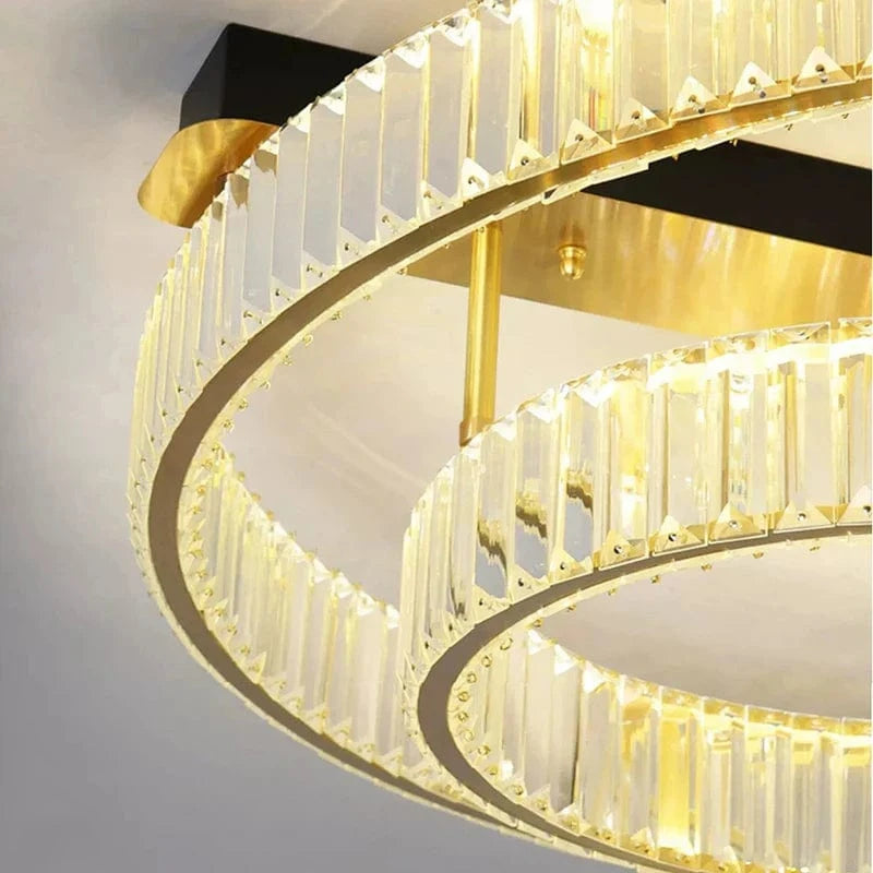 Plafonnier de luxe en cuivre et cristal - Édition 2024 | Marco Lucetti