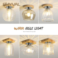 Plafonnier de Luxe Nordique en Verre et Bois Phyval | Marco Lucetti