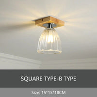 Plafonnier de Luxe Nordique en Verre et Bois Phyval | Marco Lucetti Plafond carré B / Lumière chaude